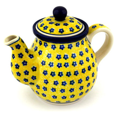 Polish Pottery Tea or Coffee Pot 20 oz Sunshine