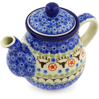 Polish Pottery Tea or Coffee Pot 20 oz Texas State