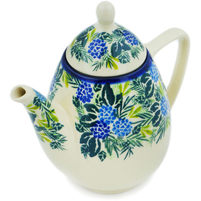 Polish Pottery Tea or Coffee Pot 20 oz Thistle