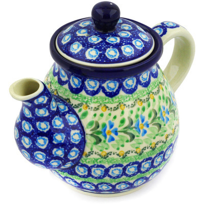 Polish Pottery Tea or Coffee Pot 20 oz Top Of The Morning UNIKAT