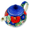 Polish Pottery Tea or Coffee Pot 27 oz Purple Provance UNIKAT