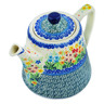 Polish Pottery Tea or Coffee Pot 29 oz Colors Of The Wind UNIKAT
