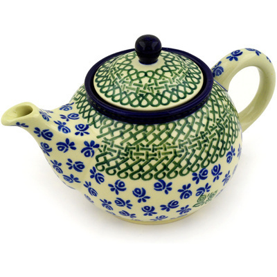 Polish Pottery Tea or Coffee Pot 3&frac12; cups Irish Butterfly