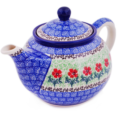 Polish Pottery Tea or Coffee Pot 3&frac12; cups Maraschino