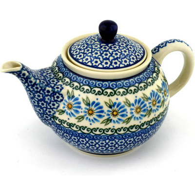 Polish Pottery Tea or Coffee Pot 3&frac12; cups Marigold Morning