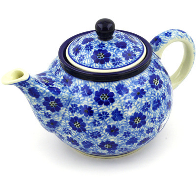 Polish Pottery Tea or Coffee Pot 3&frac12; cups Misty Dragonfly