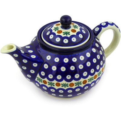 Polish Pottery Tea or Coffee Pot 3&frac12; cups Mosquito