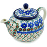Polish Pottery Tea or Coffee Pot 3&frac12; cups Primrose Trellis