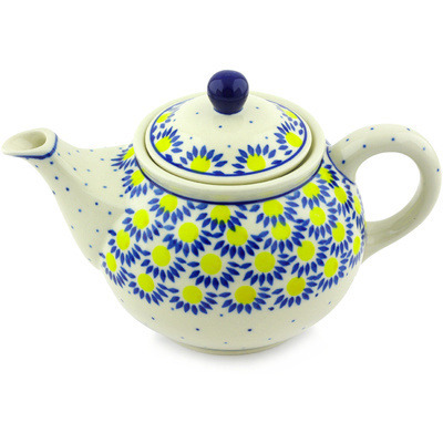 Polish Pottery Tea or Coffee Pot 3&frac12; cups Radiant Scales