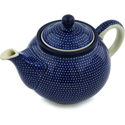 Polish Pottery Tea or Coffee Pot 3&frac12; cups Starry Night UNIKAT