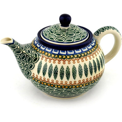 Polish Pottery Tea or Coffee Pot 3&frac12; cups Tuscan Countryside