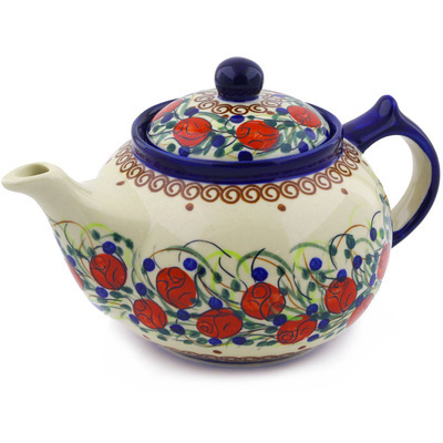 Polish Pottery Tea or Coffee Pot 32 oz UNIKAT