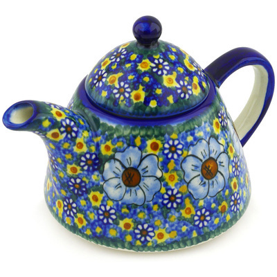 Polish Pottery Tea or Coffee Pot 34 oz UNIKAT