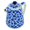 Polish Pottery Tea or Coffee Pot 37 oz Misty Dragonfly