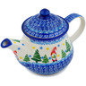 Polish Pottery Tea or Coffee Pot 38 oz Twinkle Twinkle Little Gnome