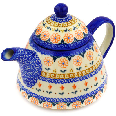 Polish Pottery Tea or Coffee Pot 39 oz Amarillo