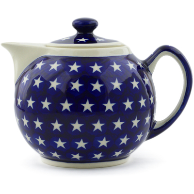 Polish Pottery Tea or Coffee Pot 39 oz America The Beautiful
