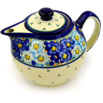 Polish Pottery Tea or Coffee Pot 39 oz Aura