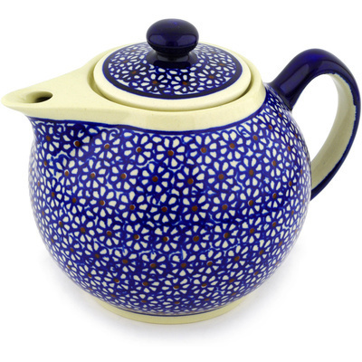 Polish Pottery Tea or Coffee Pot 39 oz Daisy Dreams
