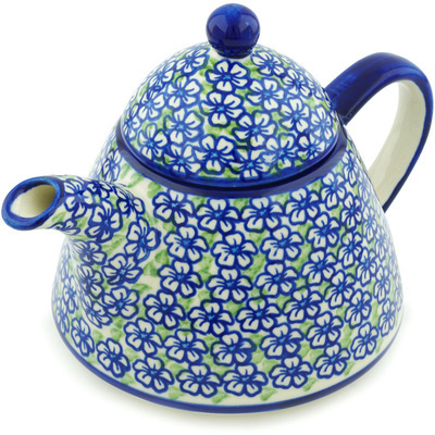 Polish Pottery Tea or Coffee Pot 39 oz Fields Of Glory