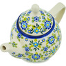 Polish Pottery Tea or Coffee Pot 39 oz Forget-me-not Field