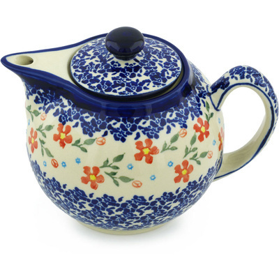 Polish Pottery Tea or Coffee Pot 39 oz