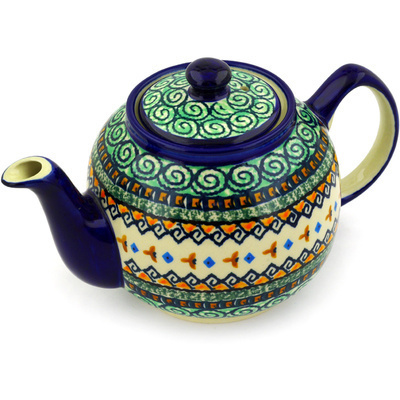 Polish Pottery Tea or Coffee Pot 4 Cup Albuquerque UNIKAT