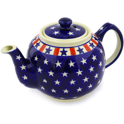 Polish Pottery Tea or Coffee Pot 4 Cup Americana