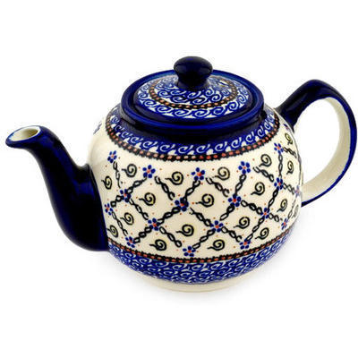 Polish Pottery Tea or Coffee Pot 4 Cup Confetti