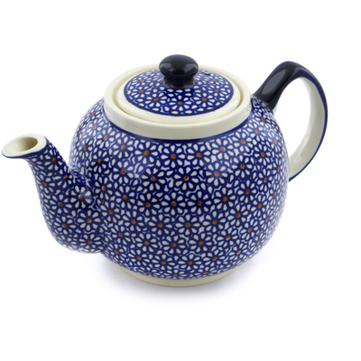 Polish Pottery Tea or Coffee Pot 4 Cup Daisy Dreams