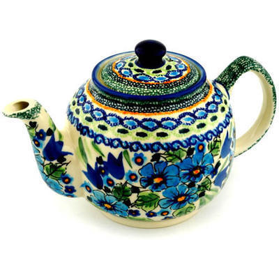 Polish Pottery Tea or Coffee Pot 4 Cup Evangeline UNIKAT