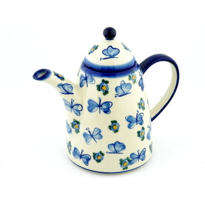 Polish Pottery Tea or Coffee Pot 40 oz