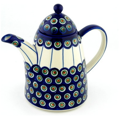 Polish Pottery Tea or Coffee Pot 40 oz
