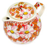 Polish Pottery Tea or Coffee Pot 42 oz Autumn Wedding UNIKAT