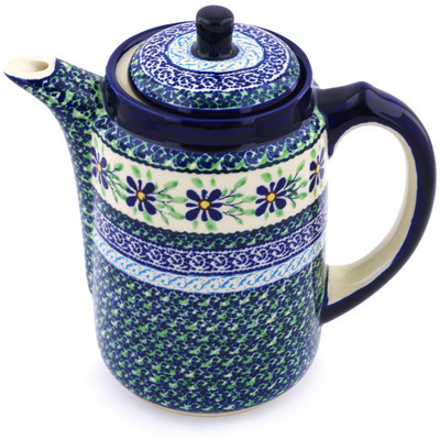 Polish Pottery Tea or Coffee Pot 42 oz Sweet Violet