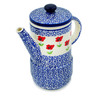Polish Pottery Tea or Coffee Pot 49 oz Wind-blown Poppies