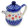 Polish Pottery Tea or Coffee Pot 5 cups Blue Eye Spring