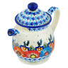 Polish Pottery Tea or Coffee Pot 5 cups Bold Poppies UNIKAT
