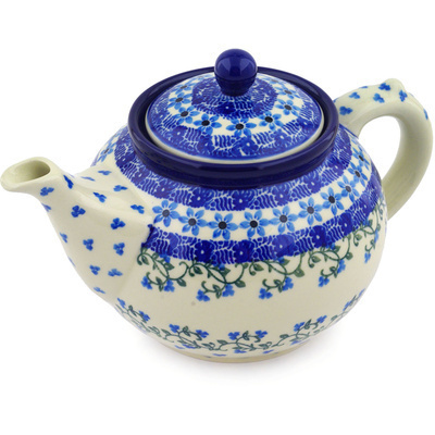 Polish Pottery Tea or Coffee Pot 5 cups Dancing Vines