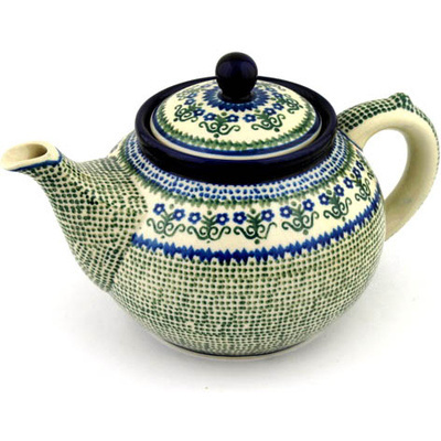 Polish Pottery Tea or Coffee Pot 5 cups Fanciful Daisy