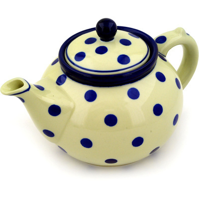 Polish Pottery Tea or Coffee Pot 5 cups Happy Dots