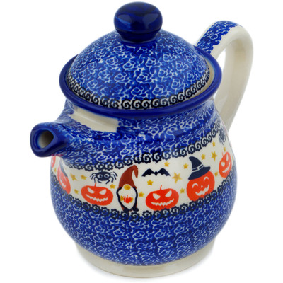 Polish Pottery Tea or Coffee Pot 5 cups Harvest Haunt