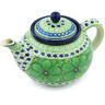 Polish Pottery Tea or Coffee Pot 5 cups Key Lime Dreams UNIKAT
