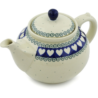 Polish Pottery Tea or Coffee Pot 5 cups Light Hearted