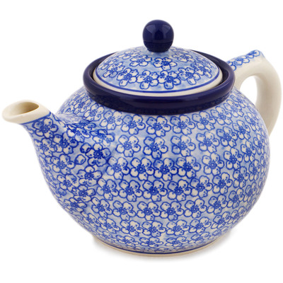 Polish Pottery Tea or Coffee Pot 5 cups Magical Blue