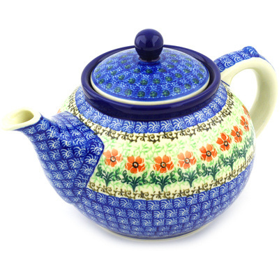 Polish Pottery Tea or Coffee Pot 5 cups Maraschino
