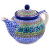 Polish Pottery Tea or Coffee Pot 5 cups Mardi Gras UNIKAT