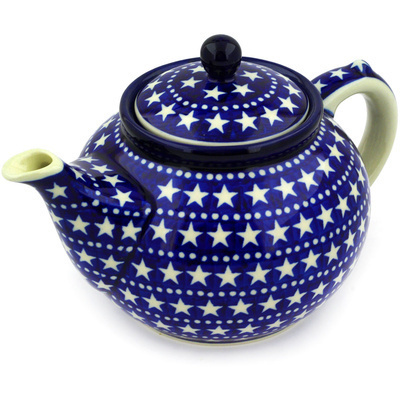 Polish Pottery Tea or Coffee Pot 5 cups Midnight Stars
