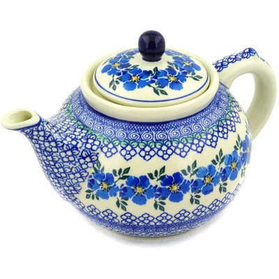 Polish Pottery Tea or Coffee Pot 5 cups Morning Glory