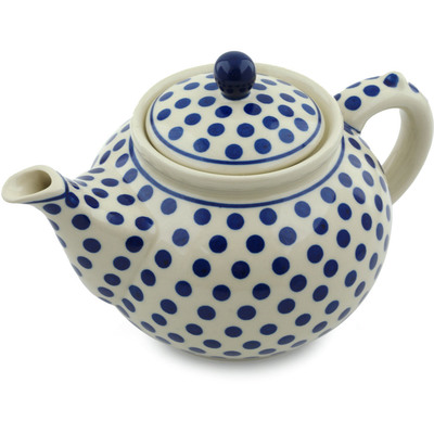 Polish Pottery Tea or Coffee Pot 5 cups Polka Dot Delight